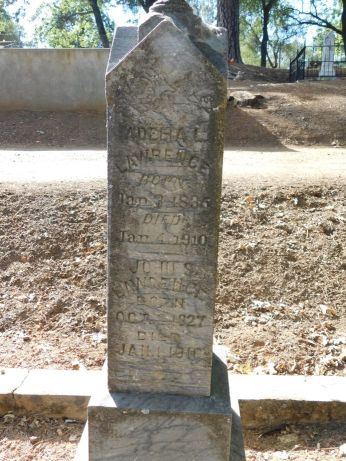 [Picture of Adelia John Lawrence grave]